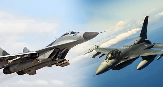 تقابل جنگنده‌ های F16 و میگ ۲۹؛ وقتی که جنگ آمریکا و شوروی به آسمان می‌کشد